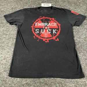 Herculus T Shirt Mens Medium Black Embrace The Suck Military Tactical Graphic